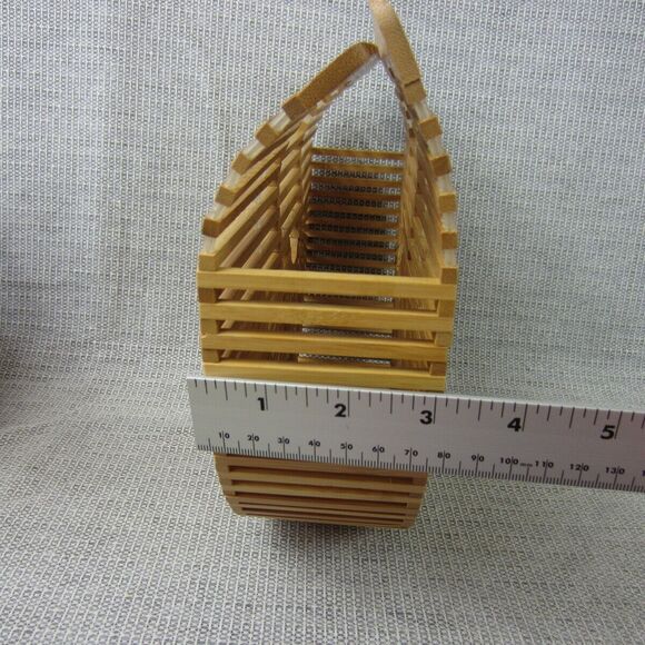 Bamboo Handbag Women Boho Summer Beach Vacation Wood Bag Purse Bohemian Ark Cage - Picture 9 of 10